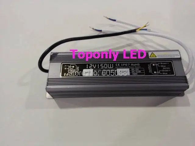 

High Quality DC12v 150w waterproof led driver IP67 led power supply AC110v 220v to 12v constant voltage output led transformer