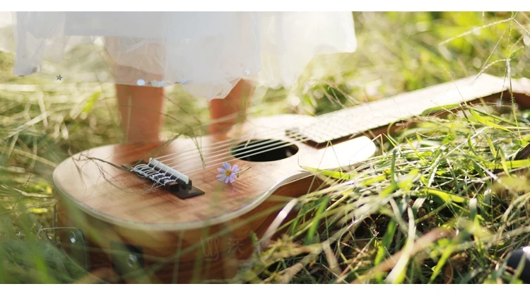 Топовая акустическая электрическая Guitalele Guilele 28 в мини-гитара 6 струн укулеле гитара ra красное дерево Акация ель Sapele