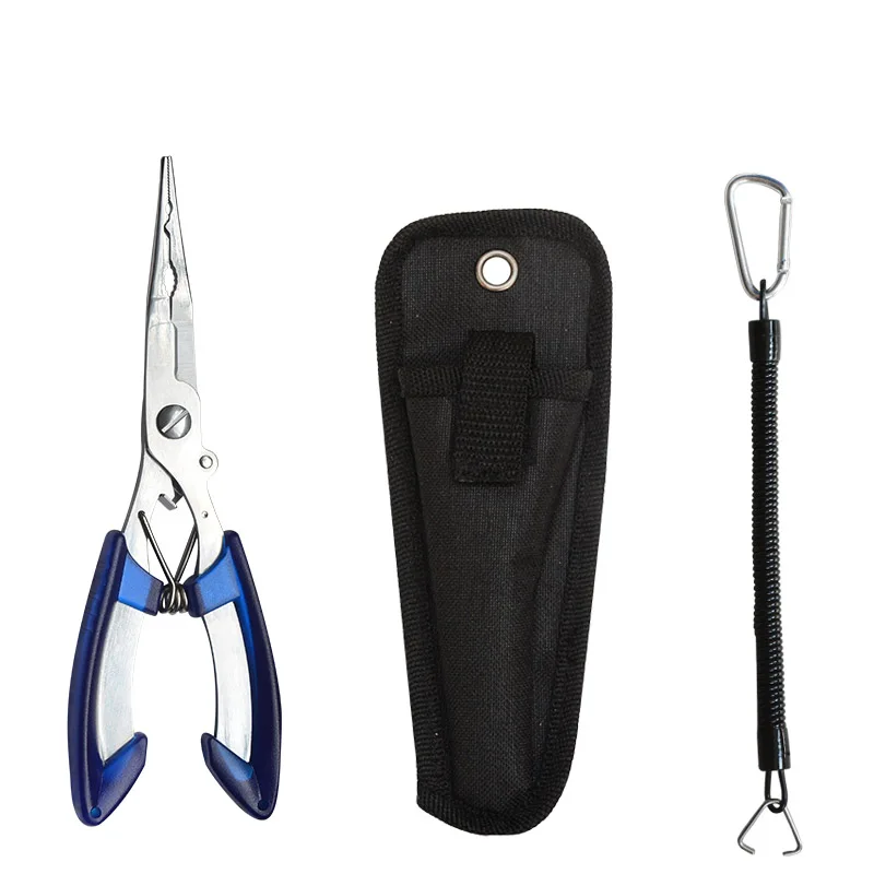 Pliers Bag Rod BL Всемогущий Орел рыбалка плоскогубцы рыба линия резак ножницы маленькие рыбки крюк для снятия Многофункциональный Инструменты цвет: черный, синий клюв челюсти - Цвет: Pliers Bag Rod BL
