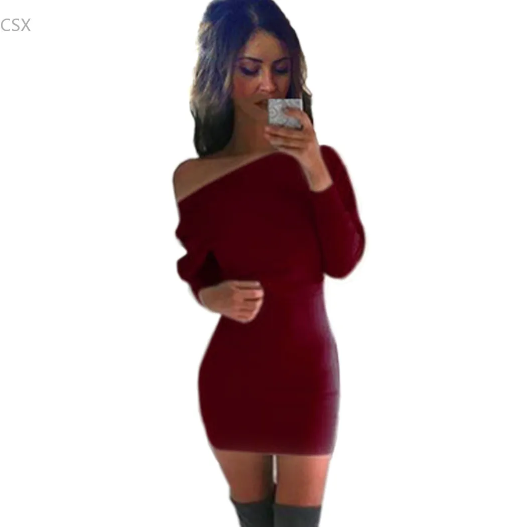 Модное женское осенне зимнее платье Новая повседневная одежда Клубная для