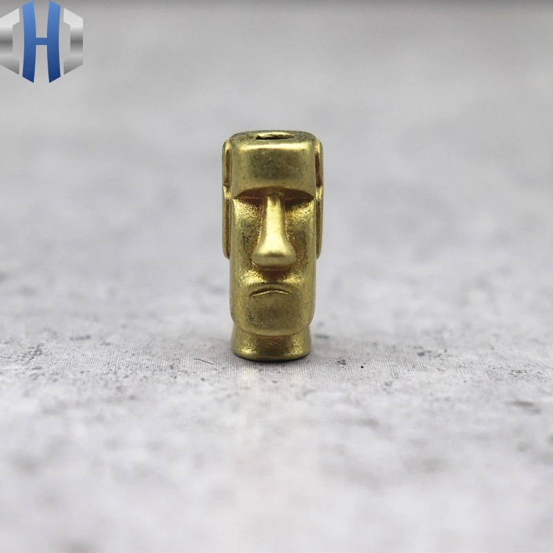 

Brass Knife Copper Keychain Pendant Easter Island Stone Catcher Umbrella Pendant Knife Beads
