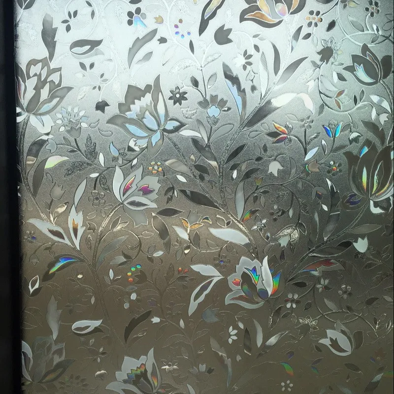 Неклеящаяся декоративная оконная пленка самоклеящаяся статическая