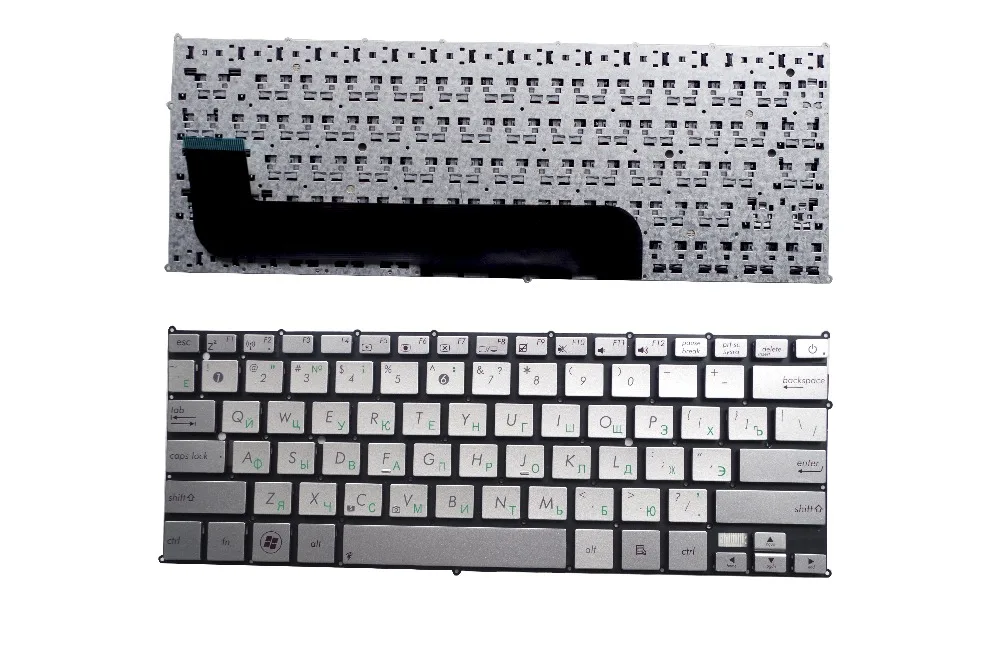 RU черная новая клавиатура для ноутбука ASUS UX21 UX21E UX21A серебристый русский|keyboard for