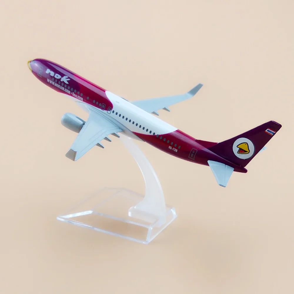 16 см фиолетовый сплав металла тайского воздуха NOK Airlines Boeing 737 B737 модель самолета