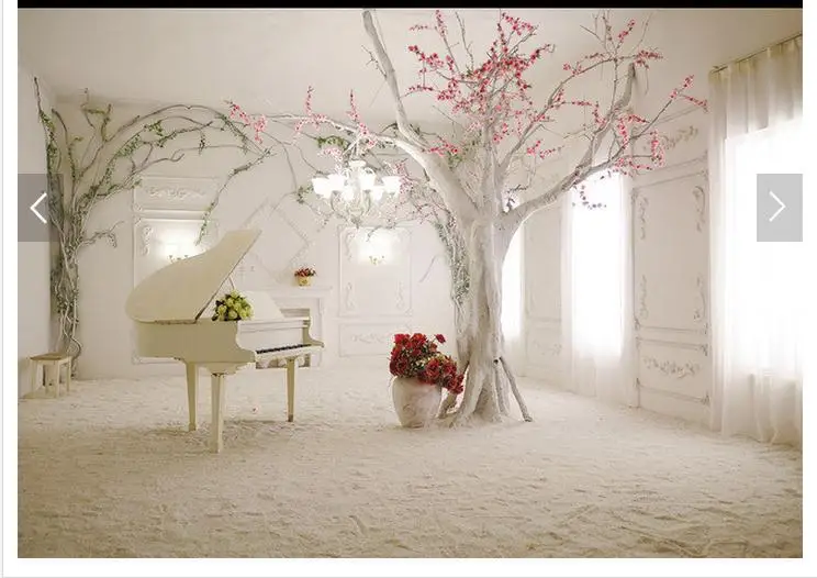 

Custom photo wallpaper 3d wall mural wallpaper 3 d tree romantic dream piano TV setting wall papers for living room decoration