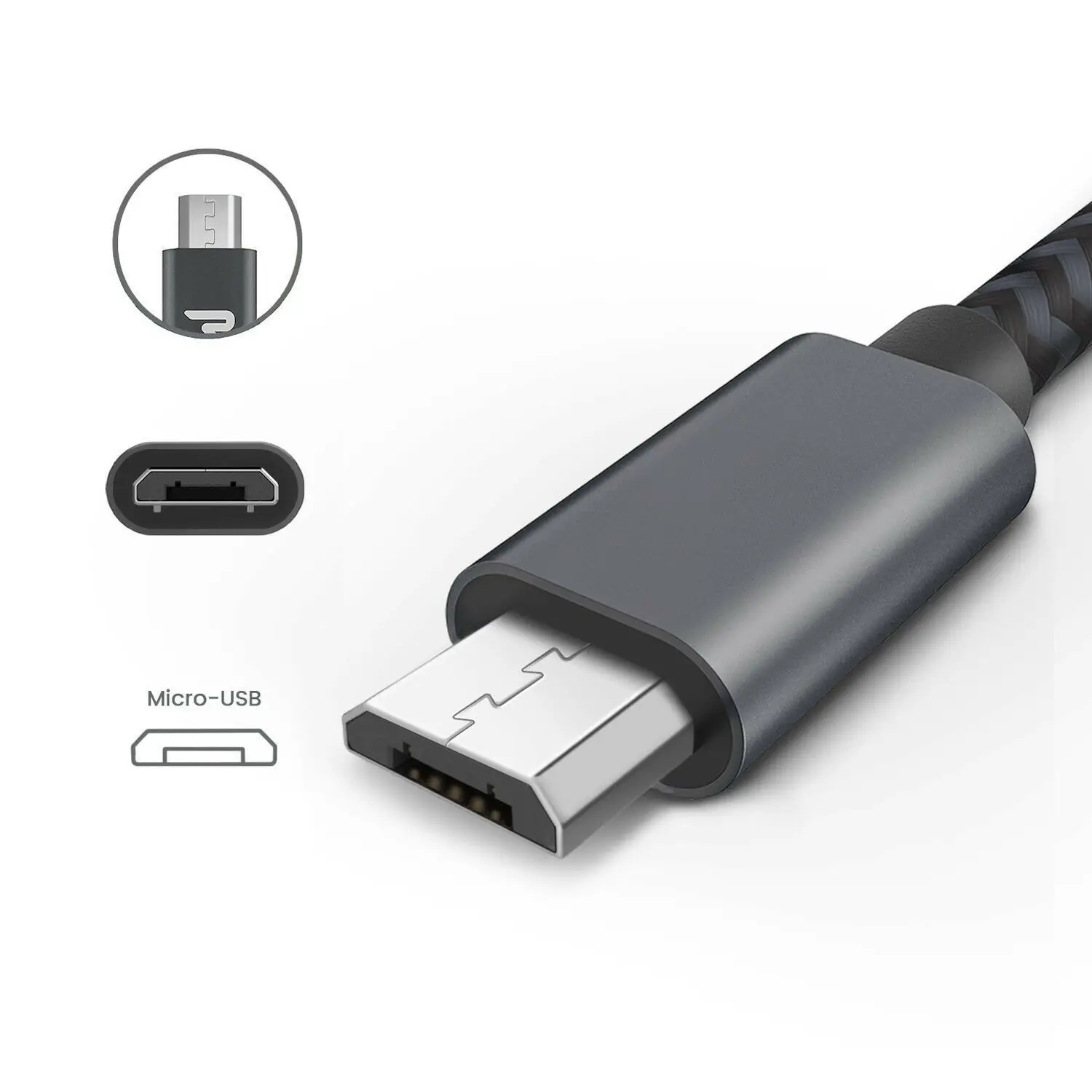Новинка, цветной кабель для быстрой зарядки, шнур, Micro USB, нейлоновая оплетка, для синхронизации данных, зарядки, линия питания для мобильного телефона samsung Android
