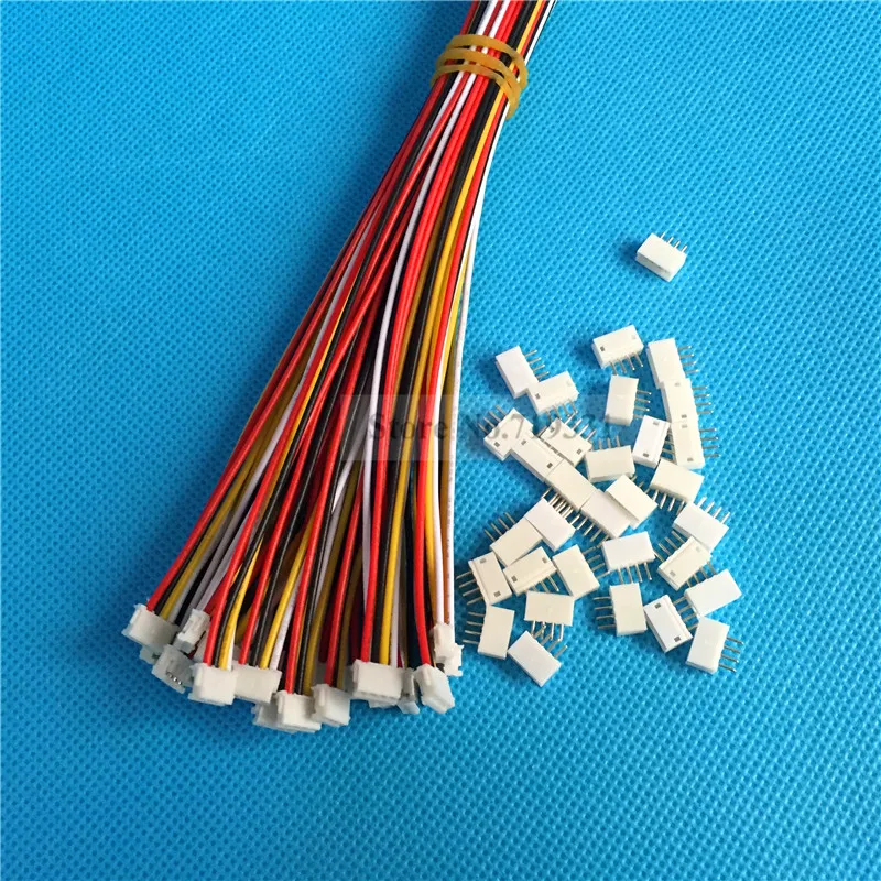Mini Micro ZH 1 5 4 контактный разъем JST с проводами 40 шт. = 20 женский кабель + Штекерный