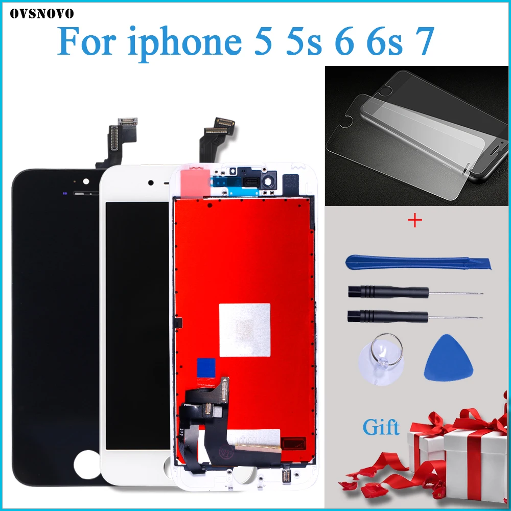 AAA +++ Дисплей для iPhone 5s 6 6s 7 сменный ЖК дисплей сенсорный экран с дигитайзером в