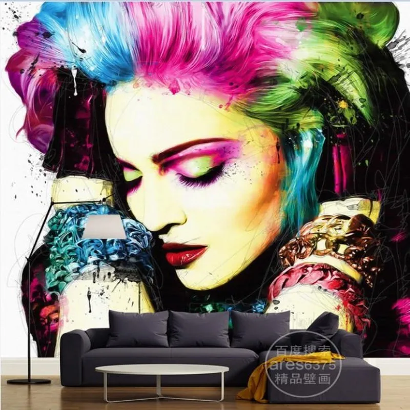 

Dropshipping Colomac Watercolor Wallpaper Hand-Painted Beauty Living Room Wall Paper Wallpaper Mural Papel Tapiz Para Pared