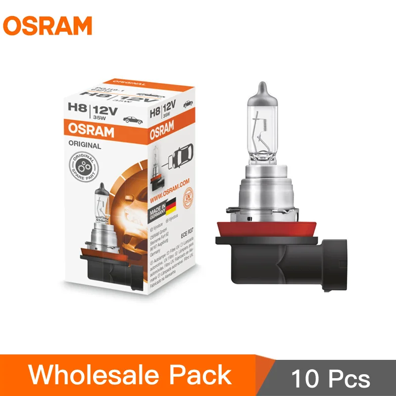 10 шт. OSRAM H8 12 в 35 Вт PGJ19-1 3200 к 64212 оригинальная линейная лампа стандартная фара Противотуманные фары автомобильные лампы OEM Германия