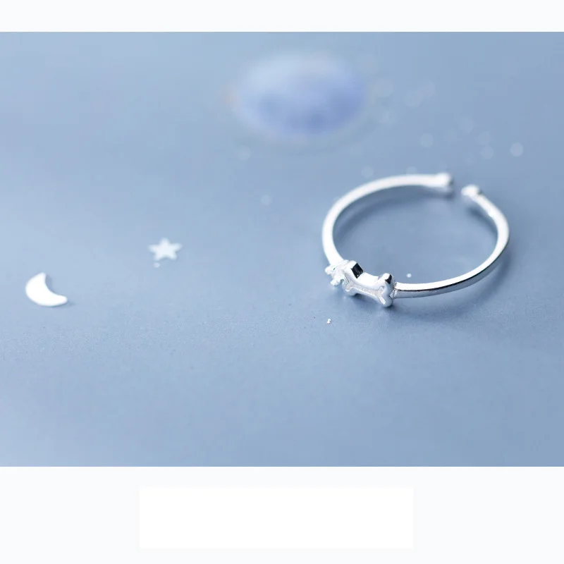 2019 100% 925 Real Sterling Silver Cute Bone Opening Ring Sizable 6 7 8 Teen Girls Kids Xmas Gift | Украшения и аксессуары