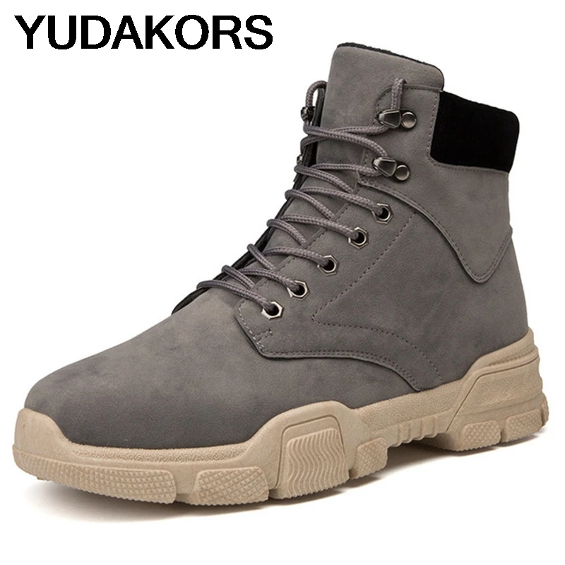 Новинка 2018 года мужские уличные ботинки высокие рабочие трендовые в британском