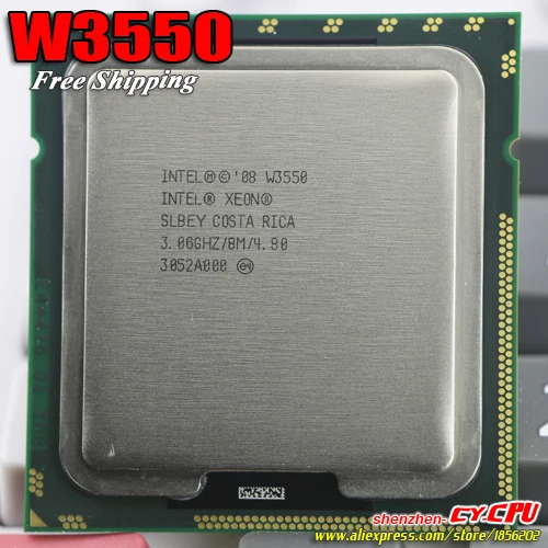 Intel Xeon W3550 CPU processor /3.06GHz /LGA1366/8MB L3 Cache/Quad-Core/ server Free Shipping there are sell X 5560 | Компьютеры и