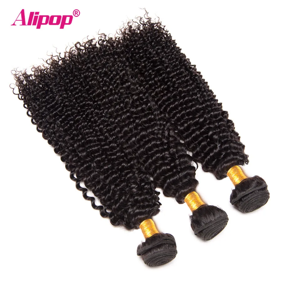3 Связки афро странный вьющиеся переплетения человеческих волос Малайзии пучки