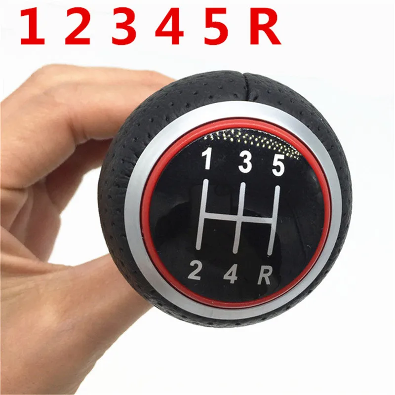 Red 12345R Приспособления для стилизации автомобиля ручка переключения передач для Audi A4 S4 A5 Q5 B8 8K 8T 8R S Line 2007- рычаг ручка переключения передач Ручка крышка ручки - Название цвета: Red 12345R