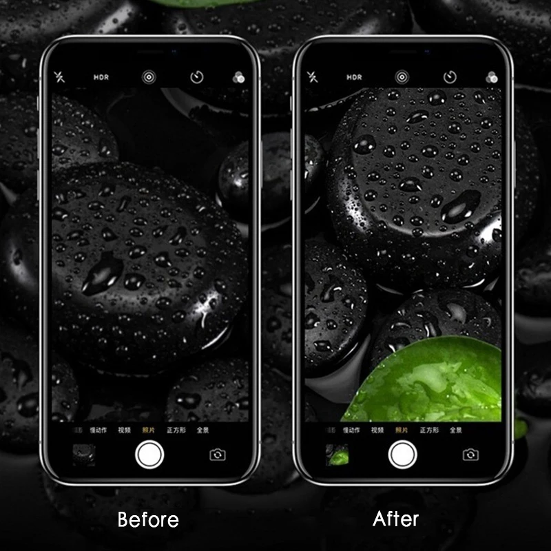 Metal Camera Lens Protective Ring+ Lens Protector 6D Transparent Tempered Glass Film For iPhone 6 6s Plus 7 8 Plus X XR XS Max
