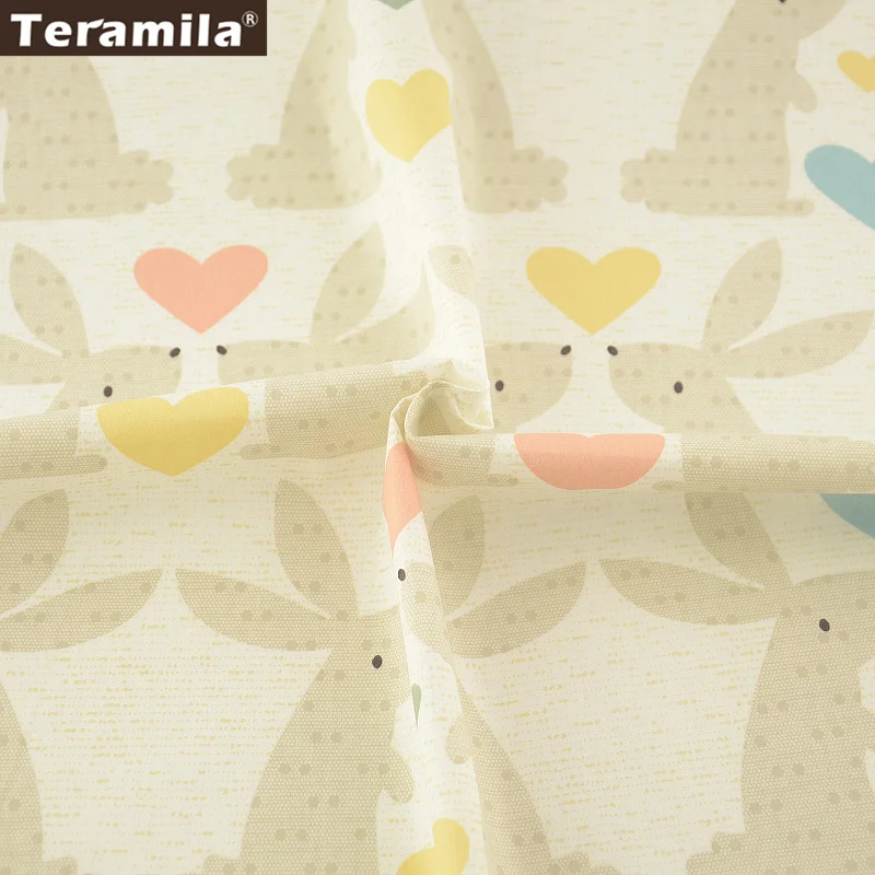 2016 пара милые кролики конструкции 100% хлопок Ткань твил Жир Квартал Текстиль для