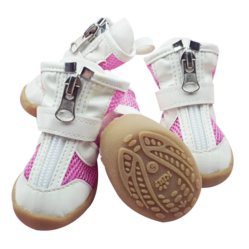 Новинка обувь для маленьких собак Водонепроницаемая дышащая сетчатые ботинки