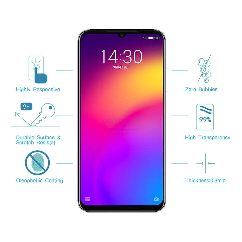 Новое полное покрытие закаленное стекло для Meizu M9 Note Защитная пленка экрана Miezu