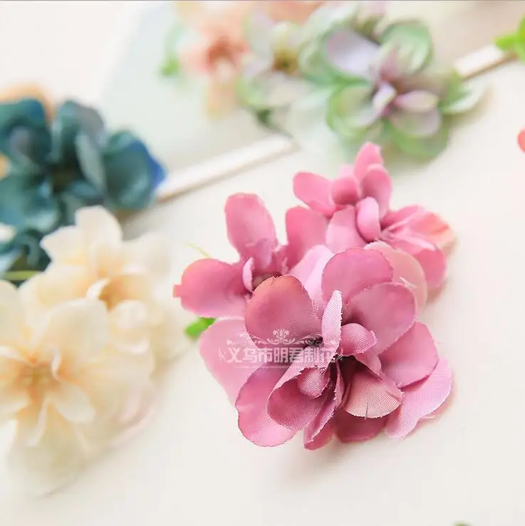 Ретро 9 филиалов искусственного шелка hydarangea Цветы DIY craft цветок hat украшения