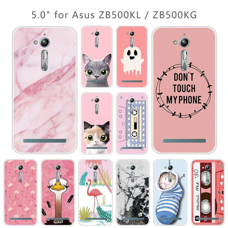 Мягкий гелевый розовый чехол для ASUS ZB500KL прозрачный силиконовый Zenfone Go 5 0 дюйма