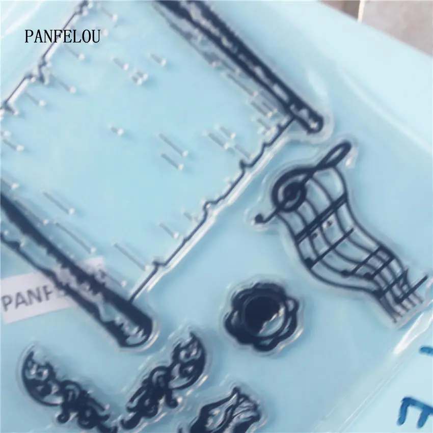 PANFELOU Виолончель блокнот прозрачный штамп DIY силиконовые уплотнения