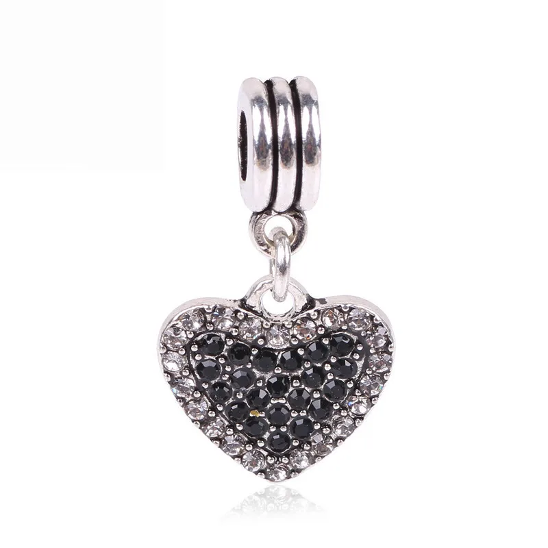 Модный женский подарок, 925 серебро,, Двойное сердце, амулеты, Подходит для Pandora Beads 925, браслет, сделай сам, ювелирное изделие для женщин, подарок