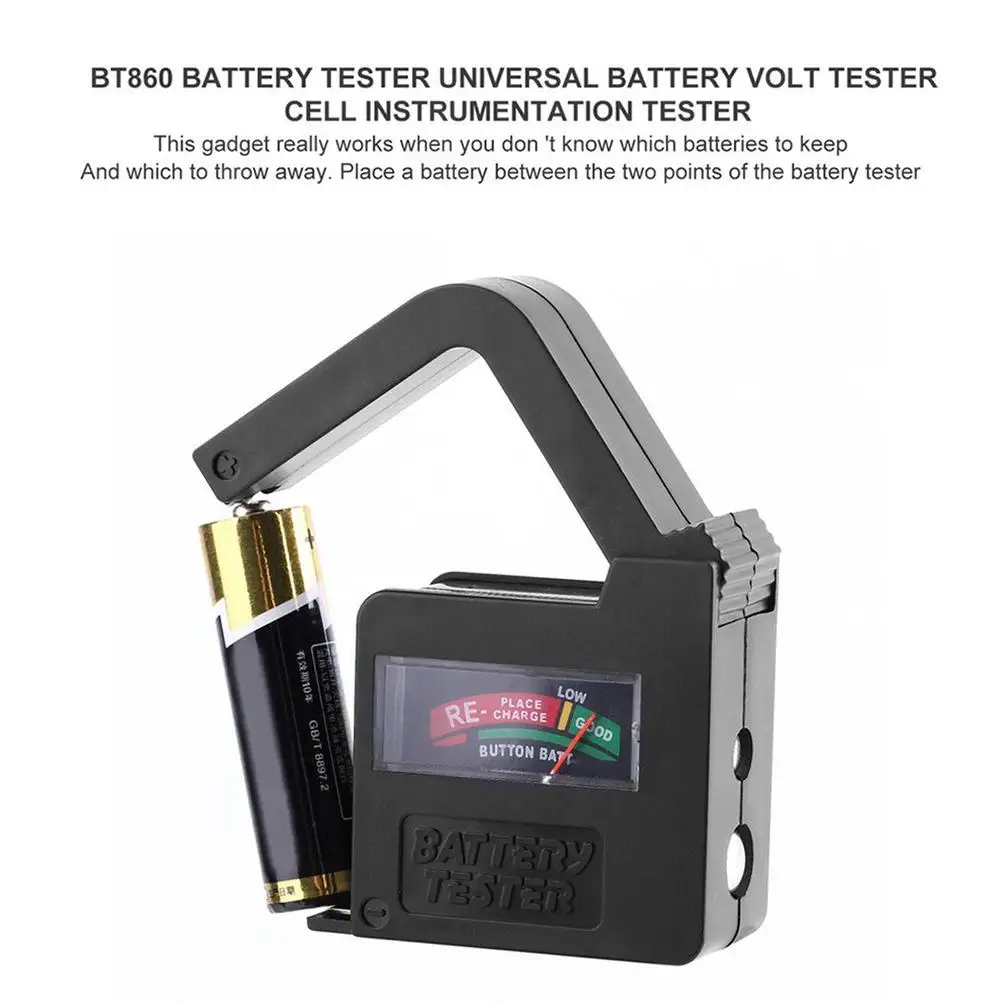 Модернизированный тестер батареи BT860 универсальный на батарейках AA AAA CD 9 В с