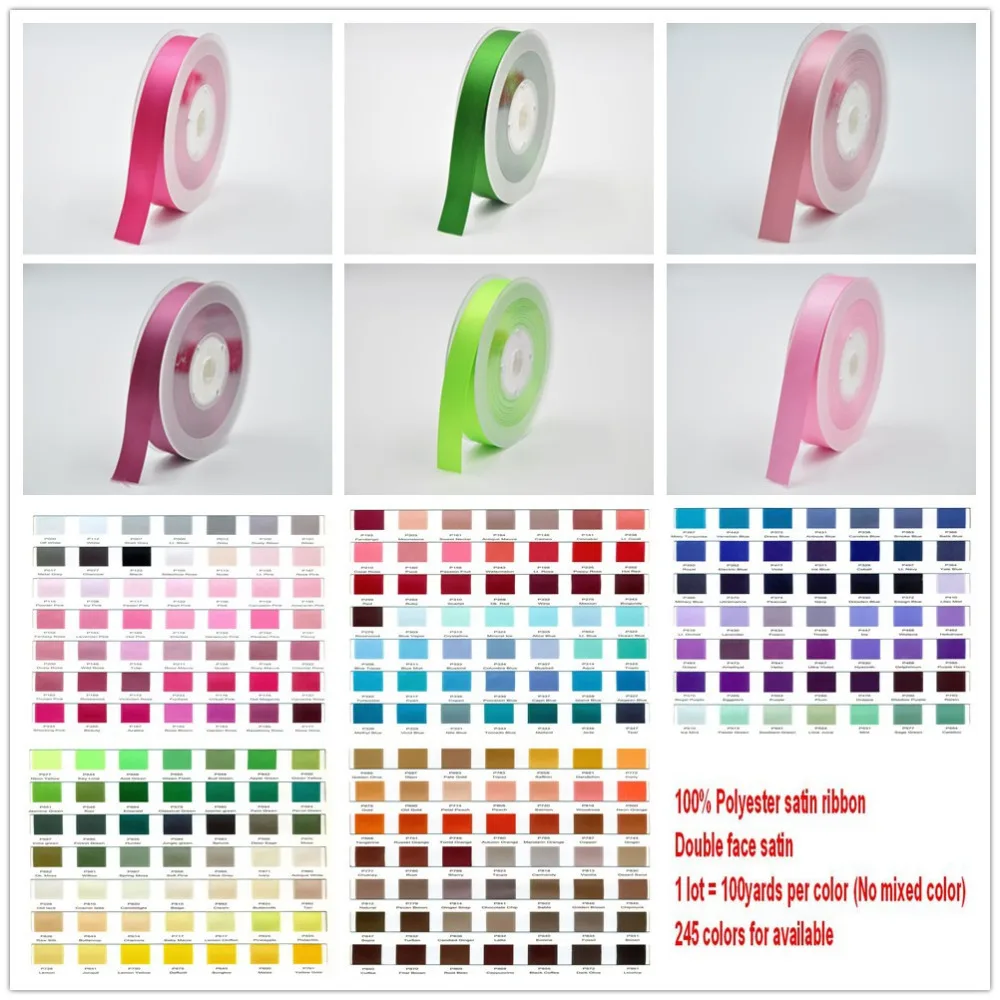 100% двусторонней атласной ленты из полиэстра 245 Цвета в наличии Одежда высшего