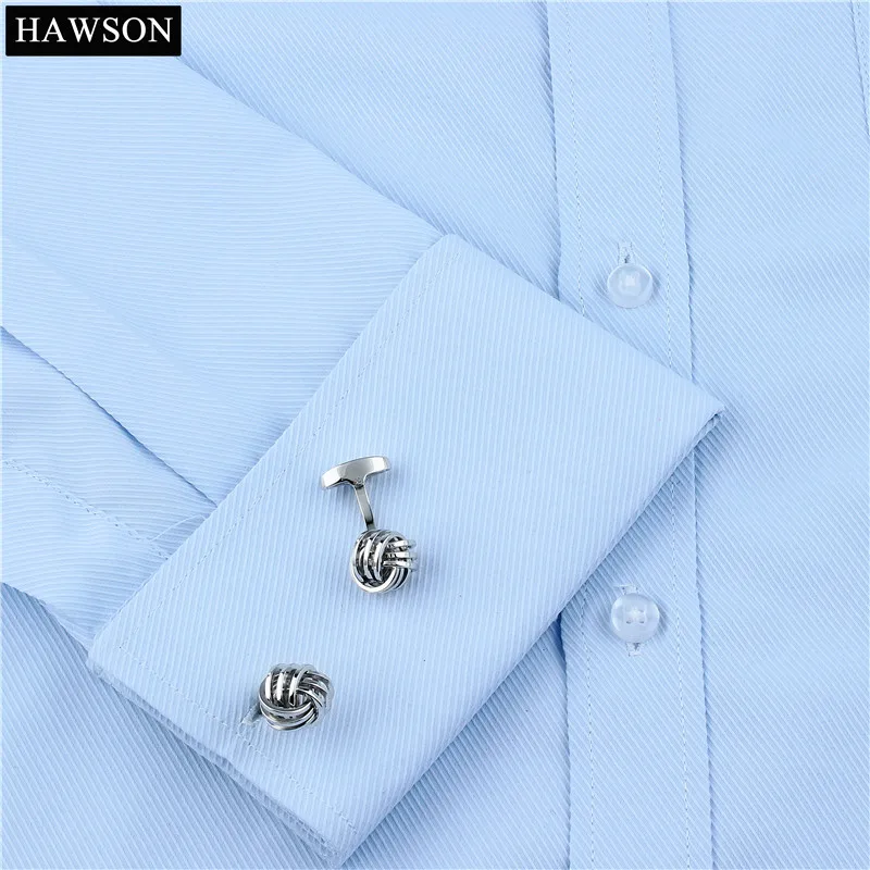 Металлические запонки HAWSON для мужской рубашки Свадебные Запонки с закрученным