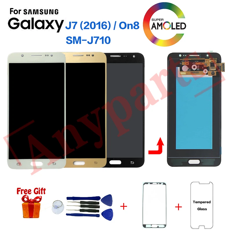 Оригинальный сменный ЖК экран для SAMSUNG Galaxy J7 2016 J710 J710F модуль дисплея Samsung
