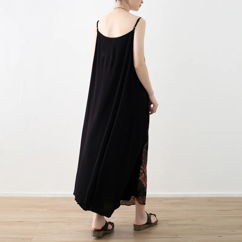 Johnature Seaside Holiday Beach Women Print Dresses New Vintage Fashion Loose 2021 Summer Patchwork Long Strapless | Женская одежда