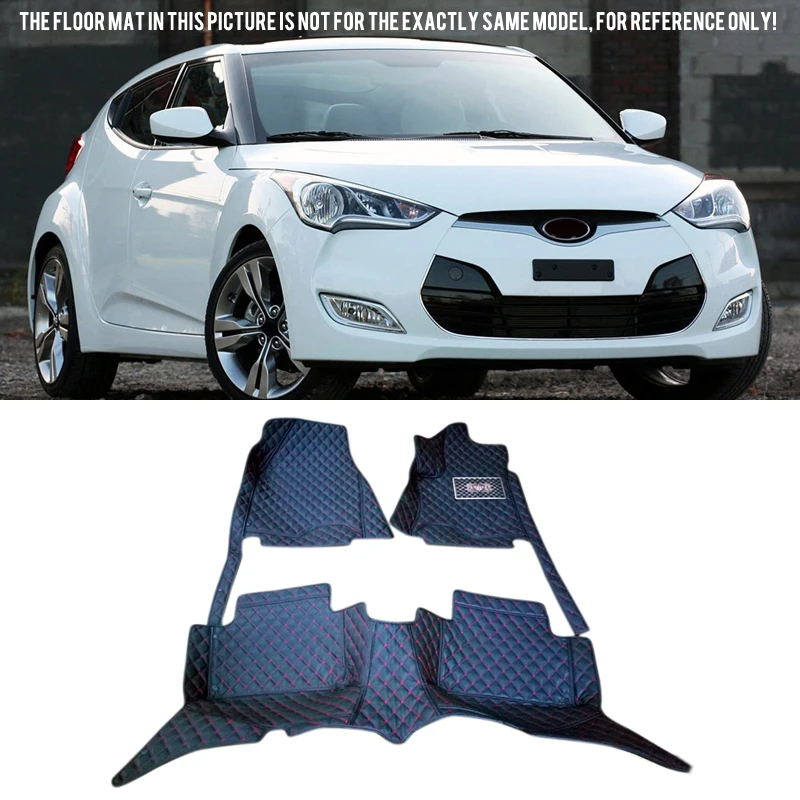 Искусственная кожа Коврики Ковры стопы колодки Обложка Наборы для hyundai Veloster 2012 2013
