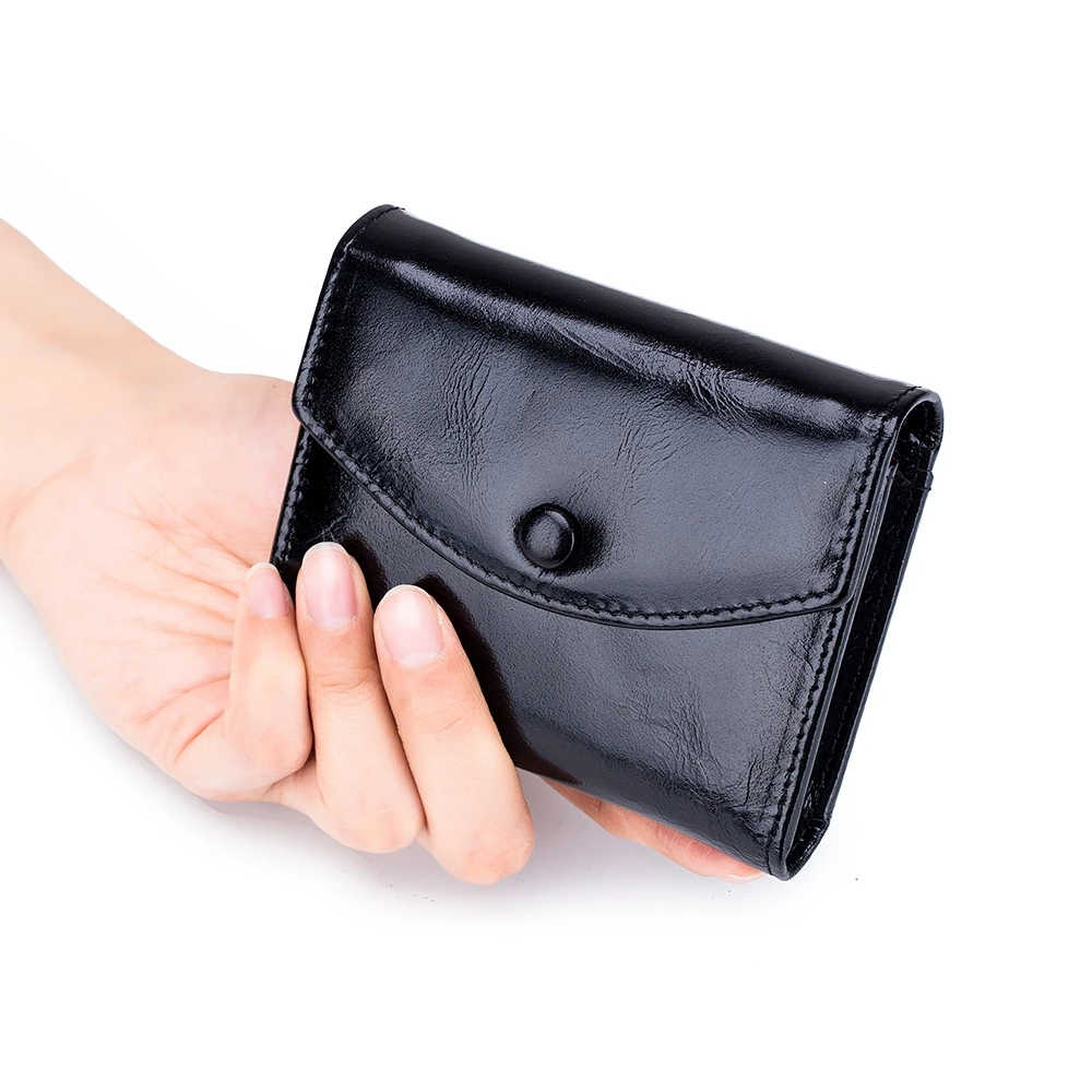 Европейский и американский простой тонкий женский кошелек-конверт три сложения