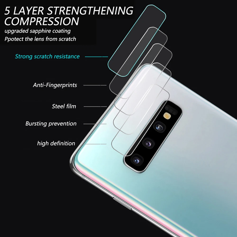 Закаленное стекло для экрана камеры применяется Samsung S10E S9 S8 Plus Note 8 9 объектива |