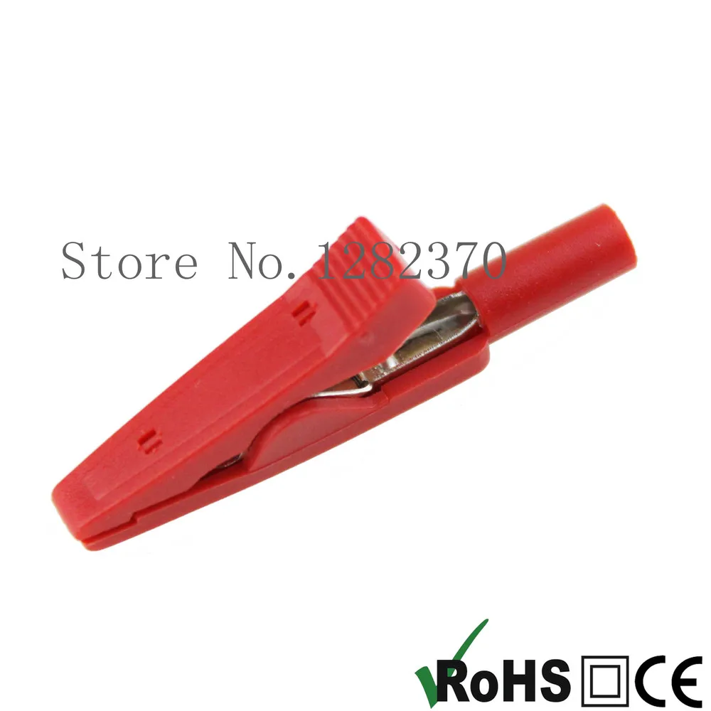 

[SA] CL2187 insulated copper line alligator clip leads or 2mm plug in medical electrode clip Alligator --100pcs/lot