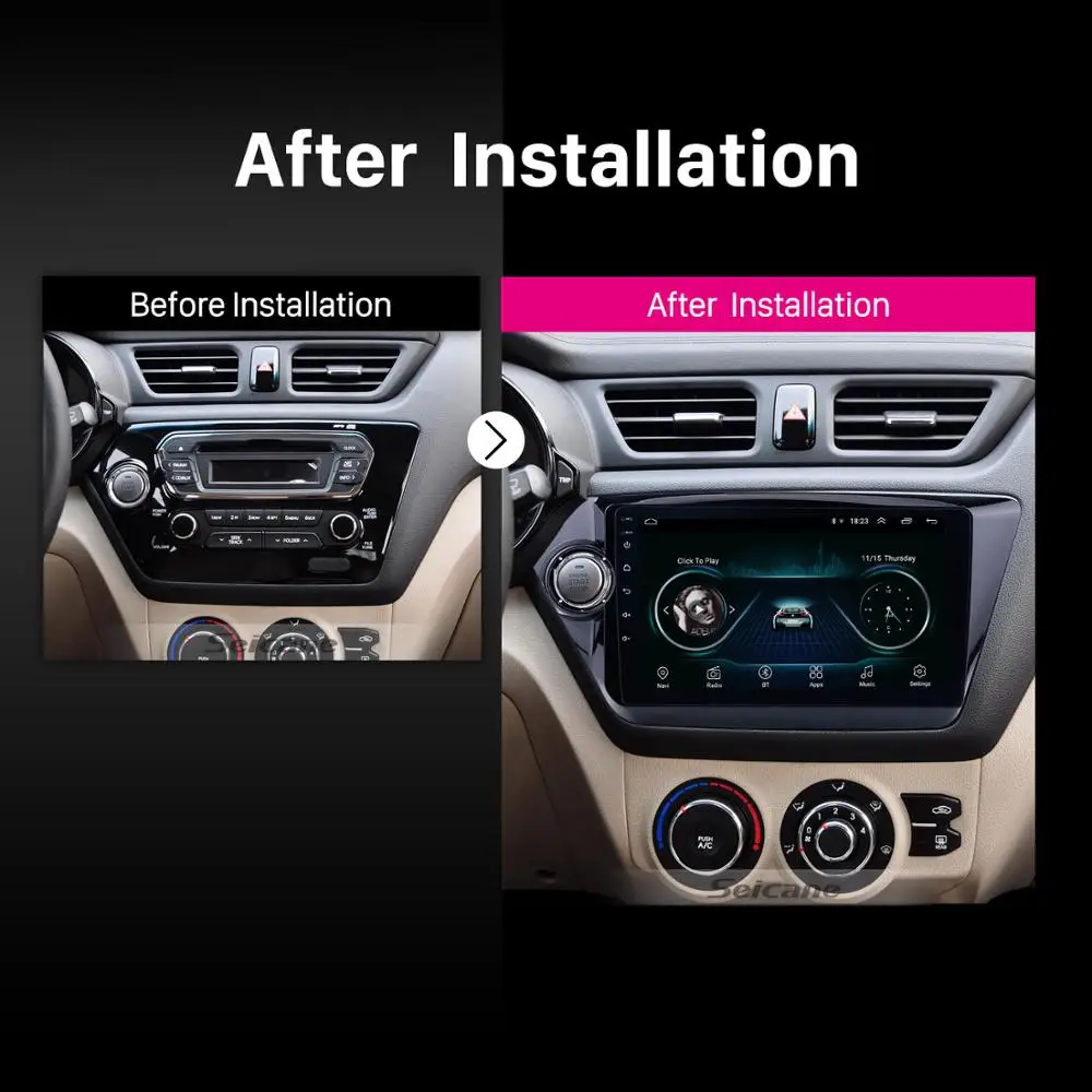 Seicane 2Din " Android 8,1 gps головное устройство для Kia RIO 3 4 Rio 2010 2011 2012 2013 мультимедиа плеер