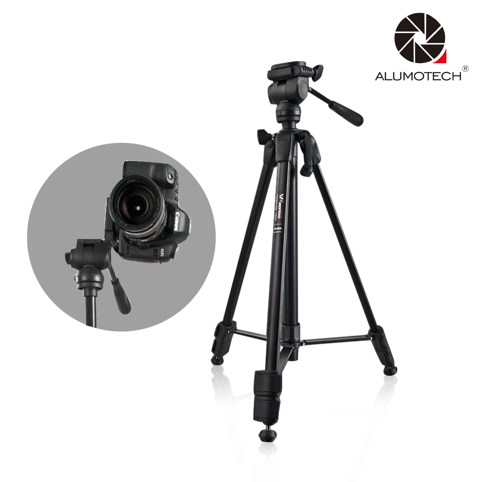 

ALUMOTECH для DSLR камеры цифровая камера фотография алюминиевый штатив Максимальная нагрузка до 3,5 кг