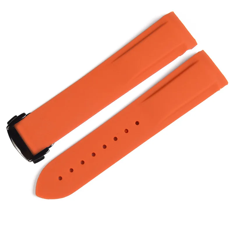 orange black Водонепроницаемый резиновый силиконовый ремешок для часов Omega AT150 20 мм 22 мм Sea Master 300 черный синий океан спортивный человек 8900+ Инструменты - Цвет ремешка: orange black