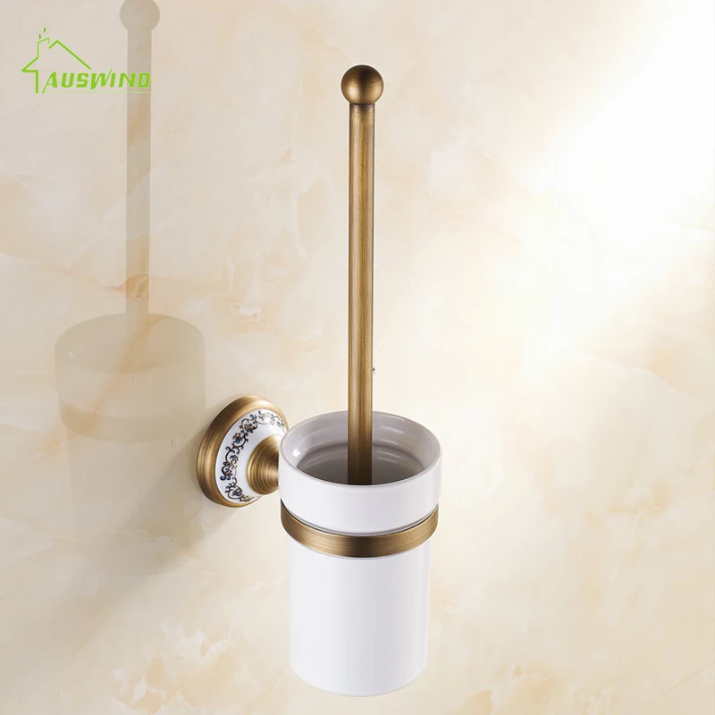 antique solid brass bronze bath hardware sets brushed porcelain base bathroom accessories wall mounted bathroom products rg6 free global shipping