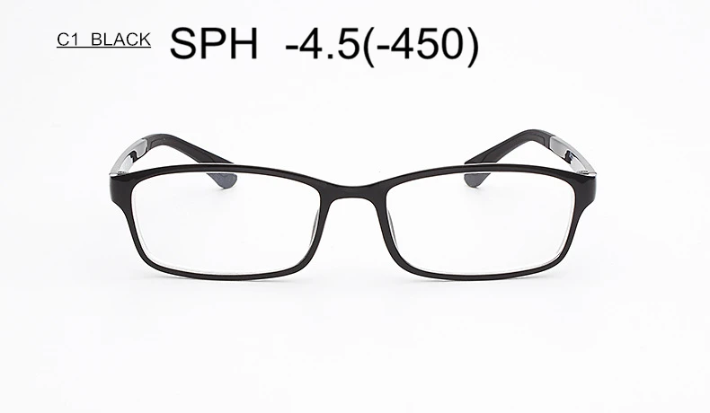 C1 (-4.5) SUMONDY SPH-0,5 до-6,0 очки для близорукости для мужчин и женщин модный бренд TR90 оправа Очки для близоруких с диоптрией F168 - Цвет оправы: C1 (-4.5)