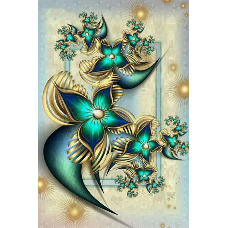 

Handmade 5D DIY Diamond Painting Full Drill Cross Stitch Flower Diamond Embroidery Pictures of Rhinestones Flower Wall Decor
