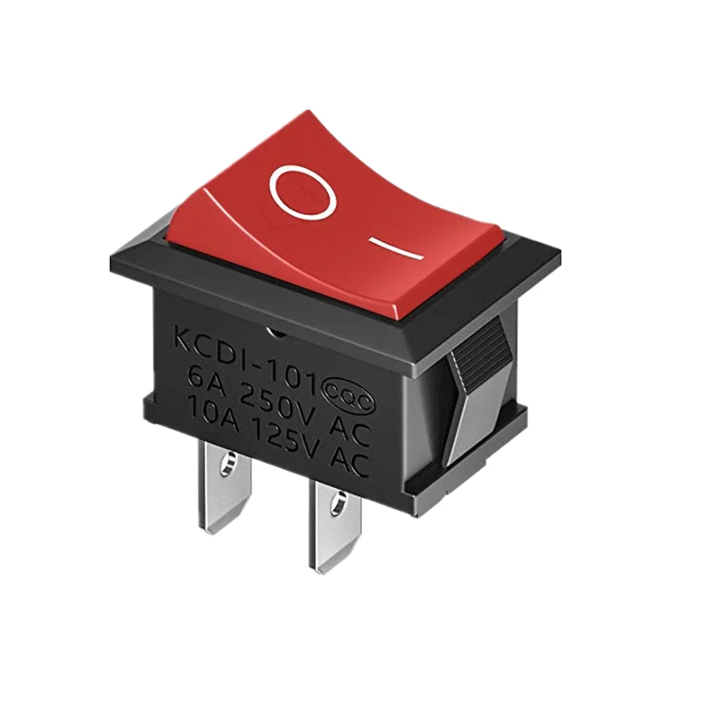 

10PCS KCD1 2Pin 15*21mm ON-OFF Ship Type Switch 15X21 Rocker switch 6A 250V 10A 125V power switch Red New