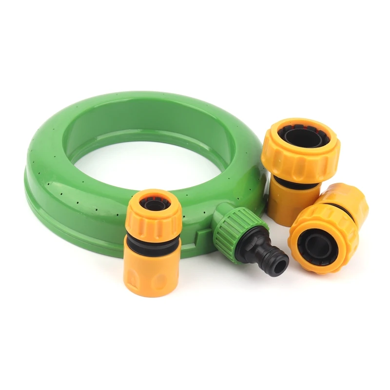 2pcs/lot Green ABS Circular Round Shape Garden Sprinkler Agricultural Lawn Irrigation Roof Spray Cooling Artificial Rain Making