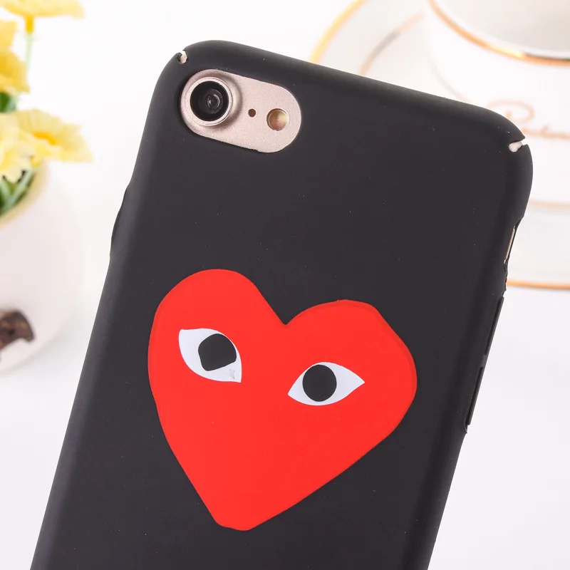KMAX Matte LOVE Heart &quotPLAY&quot Letter Soft PC Hard Back Cover For iPhone 6 6S Plus 7 plus 8 5 5S SE Phone Case Capa Shell |
