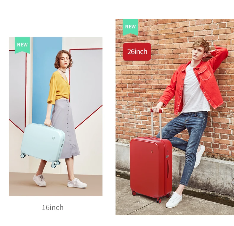 Mixi PC Men Women Luggage Suitcase Travel Trolley Case Mute Spinner Wheels Rolling Luggage Case TSA Lock Carry Ons M9236