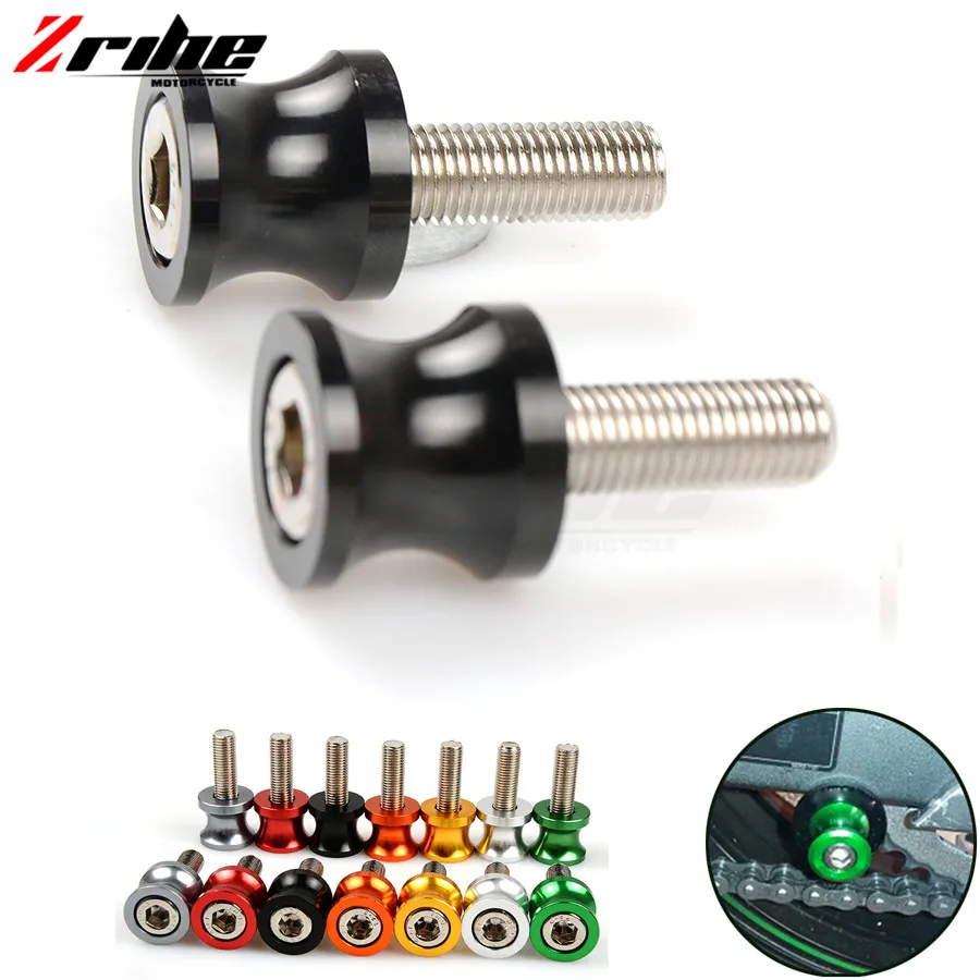 for 6mm 8mm 10mm Motorcycle CNC Aluminum Swingarm Spools Slider For Yamaha FZ6 FAZER FZ6R FZ8 FZ1 XJ6 DIVERSION MT-07 FZ-0 | Автомобили и
