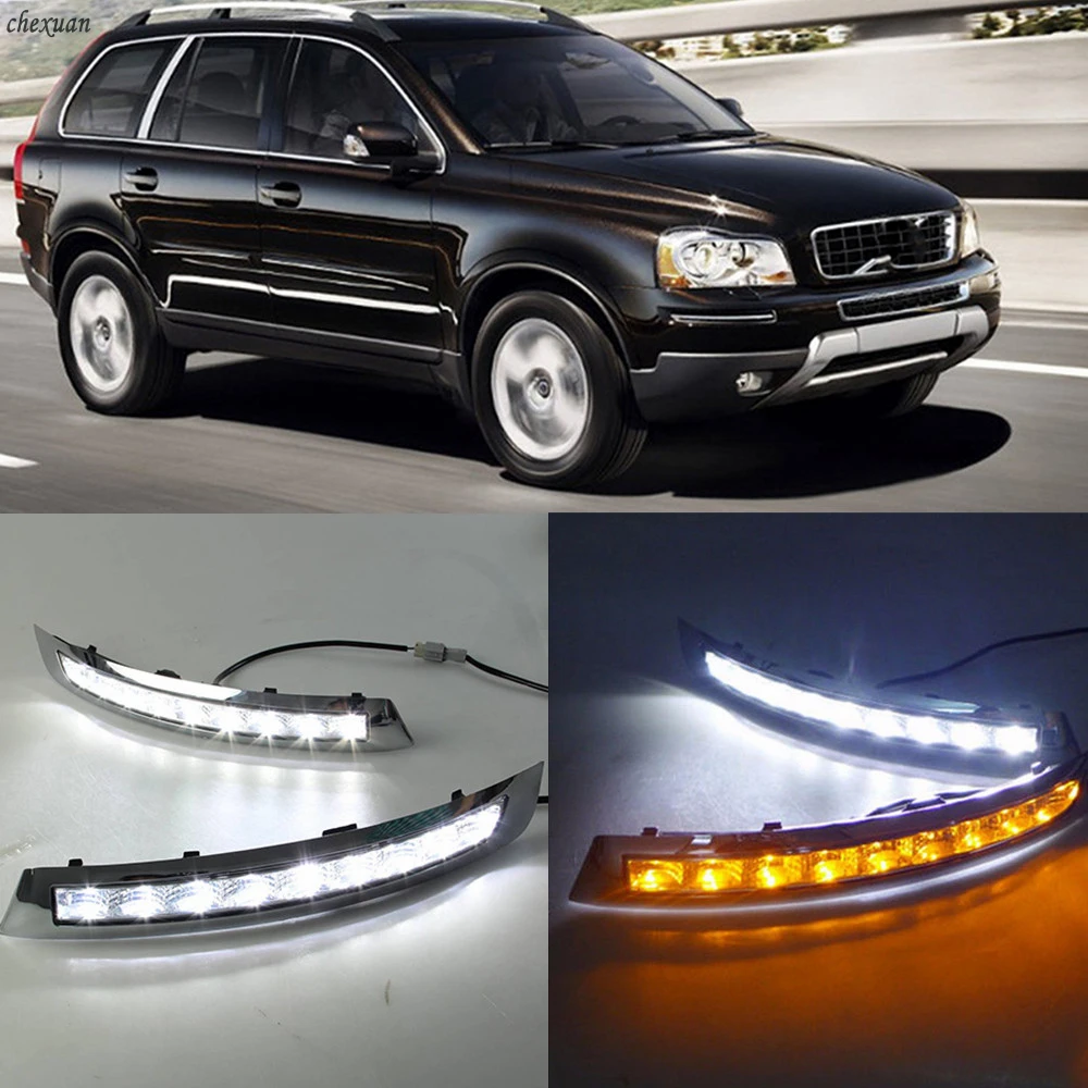 CSCSNL 2 шт. для Volvo XC90 2007 2008 2009 2010 2011 2012 2013 с проигрывания желтый сигнал DRL Дневной