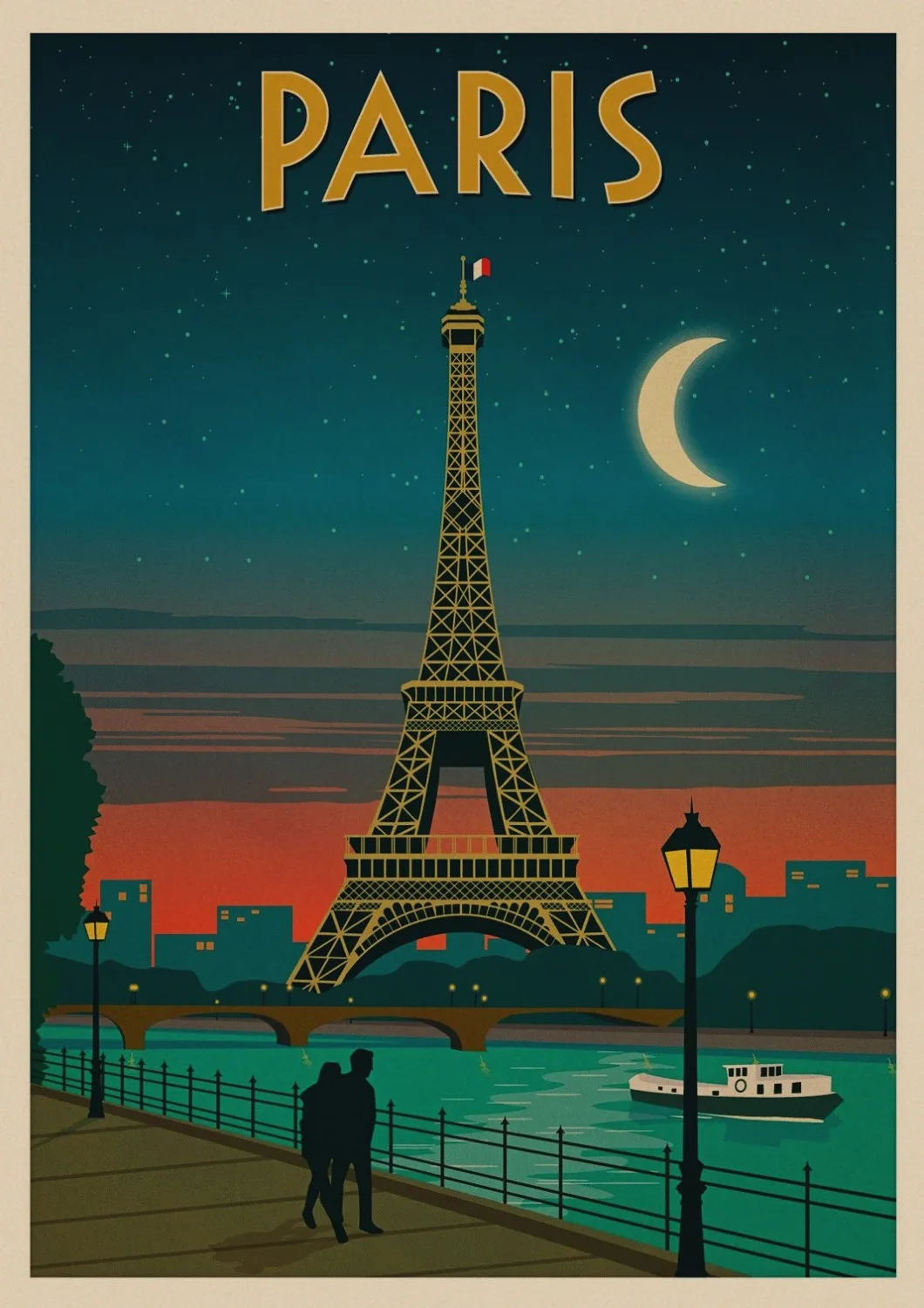 PARIS/Рим/Венеция/LOND0N/Искусство путешествия чайная кружка винтажные наклейки из крафт-бумаги для путешествий настенные наклейки-постеры дома подарок декор для комнаты A3 - Цвет: 6
