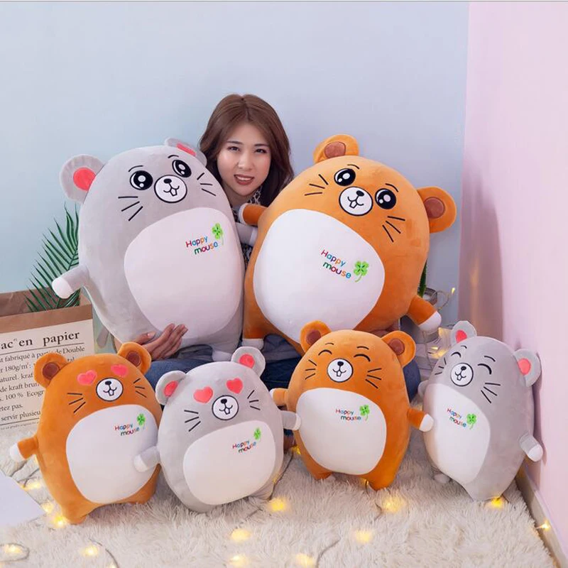 Креативная мультяшная Кукла Happy Mouse плюшевые игрушки плюшевая игрушка в виде